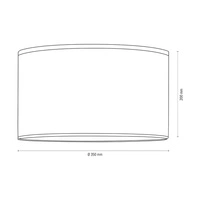 Lampshade Cylinder E27 H60 White Fabric A1285