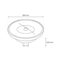ŻARÓWKA  GU10 AR111 - 10,5W LED, barwa neutralna 4000K z odbłyśnikiem, AR8615