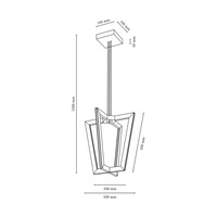 Lampa Wisząca Leif ''In&Out'' 8xLED 24V Zintegrowana 5320lm 3000K 57W Orzech Drewno Bukowe/Przezroczysty Kabel PCV 1539176
