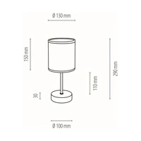 Espacio Table Lamp 1xE27 Max.25W Oiled Oak/Black/Multicolor 77748974
