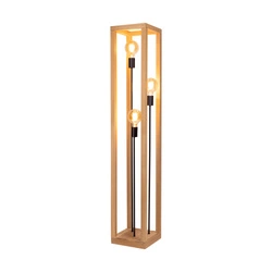 Lampa podłogowa Kago 3xE27 Max.60W Dąb olejowany/Czarny metal/Czarny kabel z tkaniny 51524374