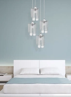 Lampa Wisząca Gracja 4xE27 Max.60W Chrom Metal/Przezroczysty Kabel PCV/Przezroczyste Szkło 8171428