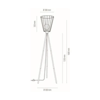 Swan Floor Lamp 1xE27 Max.40W Black Metal/Black PVC Cable 12530104