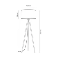 Boho Lampa Podłogowa 1xE27 Max.60W Dąb Olejowany/Transparentny PVC/Beżowy 74191074