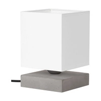 Świetna lampa stołowa 1xE27 maks. 25W szary beton/czarny kabel z tkaniny/biały klosz z tkaniny 7511936
