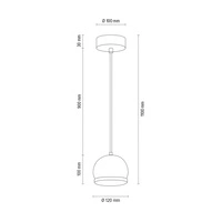 Lampa wisząca z drewna Ball w zestawie 1xLED GU10 5W Dąb Olejowany/Czarny Metal 5143174