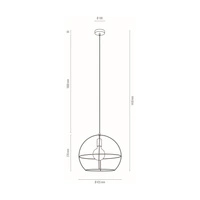 Casa Palla Lampa Wisząca 1xE27 Max.60W Czarny/Czarny PVC 17849104