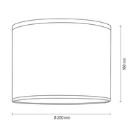 Lampshade Cylinder E27 H0 White Fabric A0584