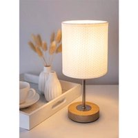 Benita Lampa Stołowa 1xE27 Max. 25W Dąb Olejowany/Nikiel mat/Biały 7017400911549