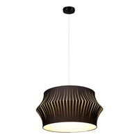Lotus Pendant Lamp 1xE27 Max.60W Black/Transparent PVC/Anthracite 15630104