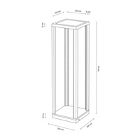Tavoli Glass Table 1xLED 24V Integrated, 45W Oiled Oak/Black/Frosted Glass/Touch Dimmer 8883974