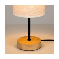 Boho Lampa Stołowa 1xE27 Max.25W Dąb Olejowany/Czarny/Czarny PVC/Beżowy 77791974