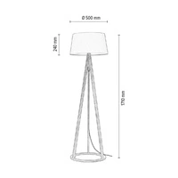 Konan Floor Lamp 1xE27 Max.60W Oiled Oak/Anthracite/Black 6425174