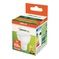 LED GU10 230V 6W SMD WW WITH MILK GLASS WHITE SPECTRUM +
