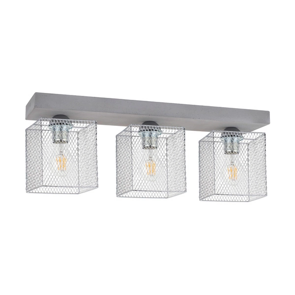 Gittan Ceiling Lamp 3xE27 Max.60W Gray Concrete/Chrome Metal 8172336