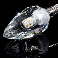 Kryształowa żarówka LED świeczka kryształ 4W E14 C37barwa neutralna 4000K