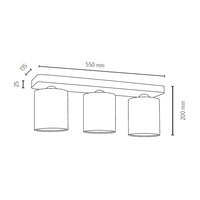 Jenta Ceiling Lamp 3xE27 Max.25W Walnut/White 8512376