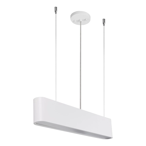 Lampa wisząca Illumina w zestawie 1xLED Zintegrowany 1350lm 3000K 28W Biały Metal/Przezroczysty Kabel PCV/Klosz z Białej Tkaniny 1931102