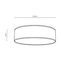 Lampa sufitowa Nevoa 4xE27 Max.25W Biały metal/czarny klosz z tkaniny 47954802