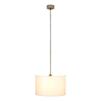 Szara lampa wisząca 1xE27 maks. 60W barwiona sosna szara/czarny kabel z tkaniny/szary klosz z tkaniny 160241157