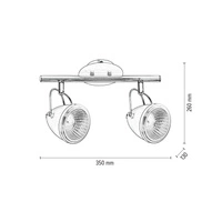Lampa sufitowa Oliver w zestawie 2xGU10 LED 5,5W Chrom Metal/Czarny Metal 5109204
