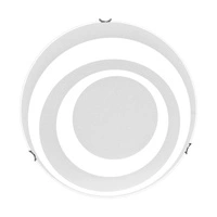 Okrągła lampa sufitowa w zestawie 1xLED 2600lm 2700K 30W Chrom Metal/Biało-Przezroczyste Szkło 4315112