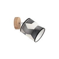 Espacio Wall Lamp 1xE27 Max.25W Oiled Oak/Multicolor Wallpaper 56748174