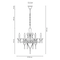 Lampa wisząca ROSANO VI żyrandol  80cm 5193602