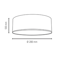 Josefina Ceiling Lamp 2xE27 Max.25W White Metal/White Fabric Shade 4762812
