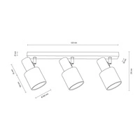 Treehouse Ceiling Lamp 3xE27 Max.25W Oiled Oak/Chrome/White 2236374