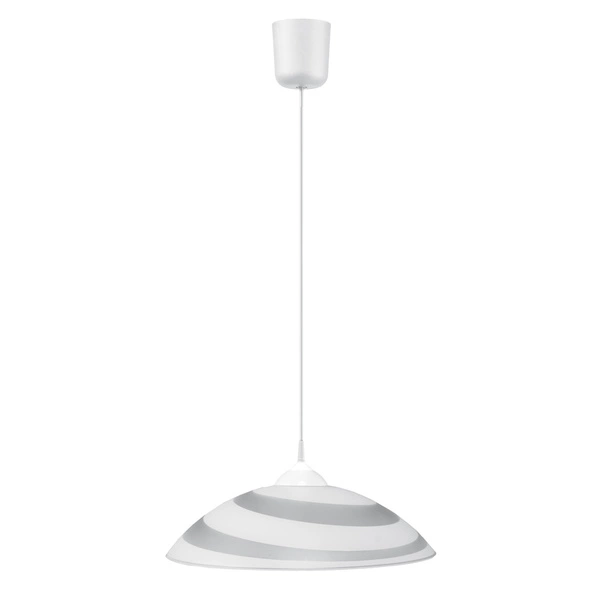 Circle Pendant Lamp 1xE27 Max.60W White Synthetic Material/White PVC Cable/White Glass 4314502A