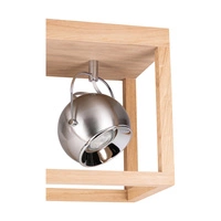 Lampa sufitowa Roy z 4xLED GU10 5W Dąb olejowany/Satynowy metal 5227474L