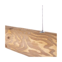 Lucas Pendant Lamp 1xLED Samsung 24V Integrated 3080lm 3000K 33W Stained Pine Brown/Black Metal/Transparent PVC Cable with Touch Dimmer 69680104