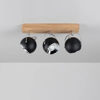 Ball Wood Ceiling Lamp Incl. 3xLED GU10 5W Oiled Oak/Black 5133374