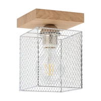 Norman Wood Ceiling Lamp 1xE27 Max.25W Oiled Oak/Chrome Metal 8175174