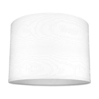Lampa stołowa Leila 1xE27 maks. 60W chromowany metal/przezroczysty kabel PVC/wielokolorowy papier + klosz z PCV ze wzorem drewna 7652028