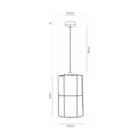 Lampa Wisząca Marinero 1xE27 Max.15W LED Czarny Metal/Czarny Kabel Tkaninowy/Beżowy Lniany Klosz 184119104