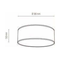 Jute Ceiling Lamp 3xE27 Max.25W White/Beige 47923802