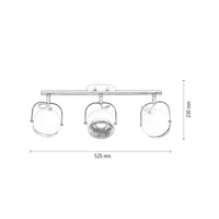 Lampa sufitowa kulowa w zestawie 3xGU10 LED 6W Satynowy Metal 2686387