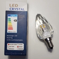 LED E14 4.3W neutral 4000K decorative crystal bulb