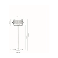 Lotus Lampa Podłogowa 1xE27 Max.60W Czarny/Czarny PVC/Szary 124640104