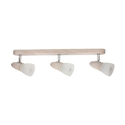 Lampa Sufitowa Julietta 3xE14 Max.40W Dąb Bielony/Białe Szkło 2215332