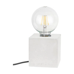 Strong Square Table Lamp 1xE27 Max.25W White Concrete/Black PVC Cable 6170937