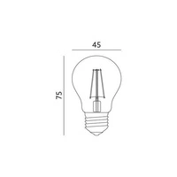FILAMENT LED decorative light bulb E27 4W warm 3000K G45 ball