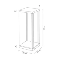 Tavoli Szklany Stół 1xLED Samsung 24V Zintegrowany 3080lm 3000K 33W Dąb Olejowany/Szkło Matowe/Czarny Kabel Tkaninowy z Dotykowym Ściemniaczem 8882974
