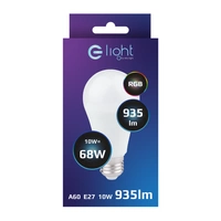 Żarówka multikolor  LED 10W A60 E27 RGB + Pilot