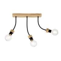 Allumer Lampa Sufitowa 3xE27 Max.25W Dąb Olejowany/Czarny 5414374