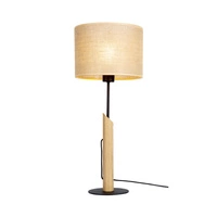 Colette Jute Table Lamp 1xE27 Max.60W Black/Oiled Oak/Black/Beige 86214904