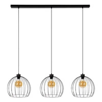 Lampa Wisząca Coop 3xE27 Maks. 60W Czarny Metal/Czarny Kabel PCV 188449304
