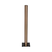 Flame Lampa Podłogowa 1xLED 12V Zintegrowane 16W Czarny/Okleina Orzech/Czarny PVC/Touch Dimmer 630119186
